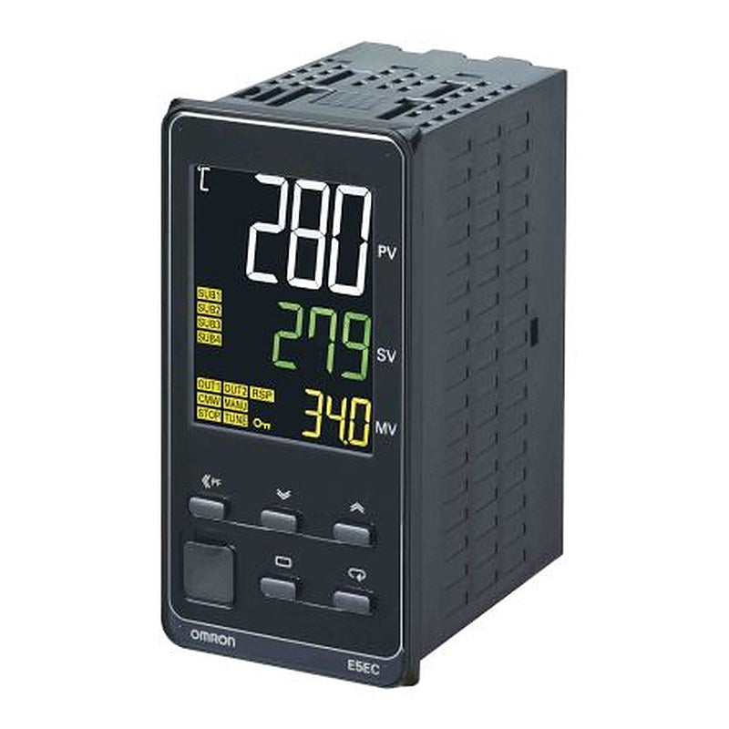 Omron E5EC Panel Mount PID Temperature Controller 4 Input, 4 Output Logic, SSR, Solid State Relay 240V ac PID, On-Off,
