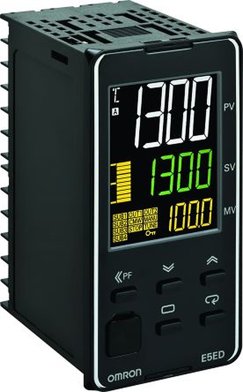 Omron E5ED Panel Mount PID Temperature Controller 2 Input, 1 Output Relay 240V ac PID Controller