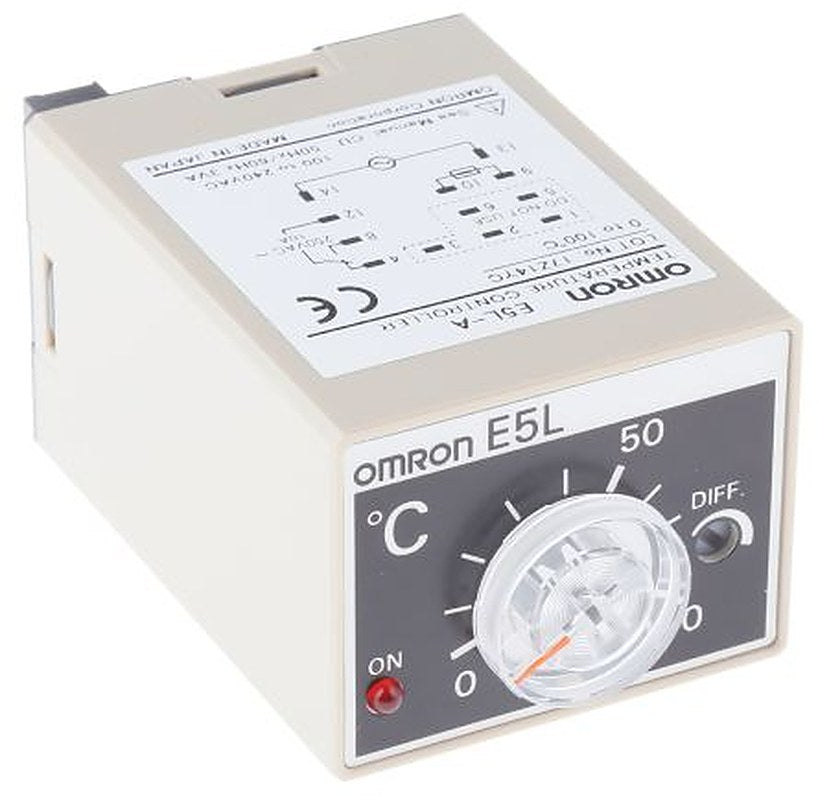 Omron Electronic Thermostat Thermostat, 55 °C Max Off Operation, On, 10 A, Bracket Mount