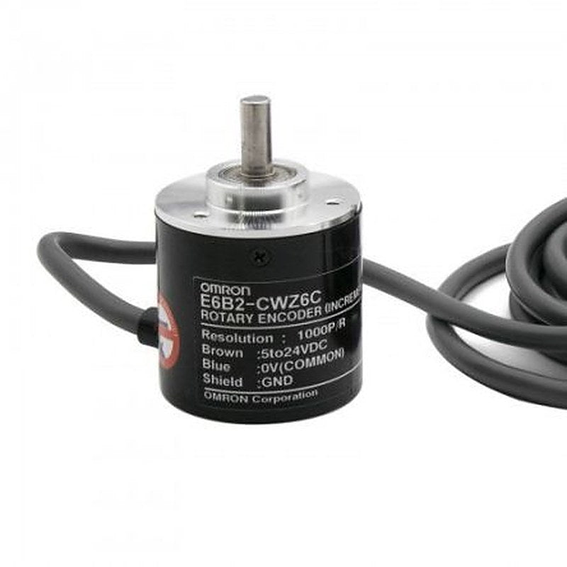 Omron E6B2 Series Incremental Incremental Encoder 24V dc, 500 ppr ppr, PNP Open Collector Signal, 6 mm Shaft