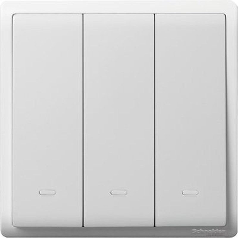Pieno - 16AX 250V 3 gang 1 way switch with fluorescent locator, white (Pieno) is a Schneider Electric product. Designed for reliable performance and long service life. Available across Iraq — contact us for pricing and delivery options.