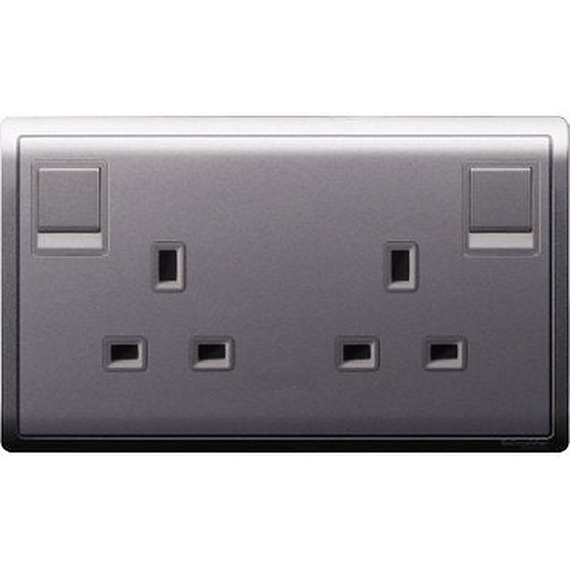 13A 250V Twin Gang Switched Socket, Lavendar Silver (13A 250V Twin Gang Switched Socket Lavendar Silver) is a Schneider Electric product. Designed for reliable performance and long service life. Available across Iraq — contact us for pricing and delivery options.