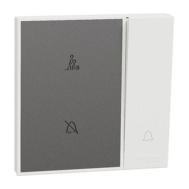 Bell switch, AvatarOn C, 10A 250V, 1 gang, with illuminated DND & PCU symbol, white (Bell switch AvatarOn C) is a Schneider Electric product. Designed for reliable performance and long service life. Available across Iraq — contact us for pricing and delivery options.