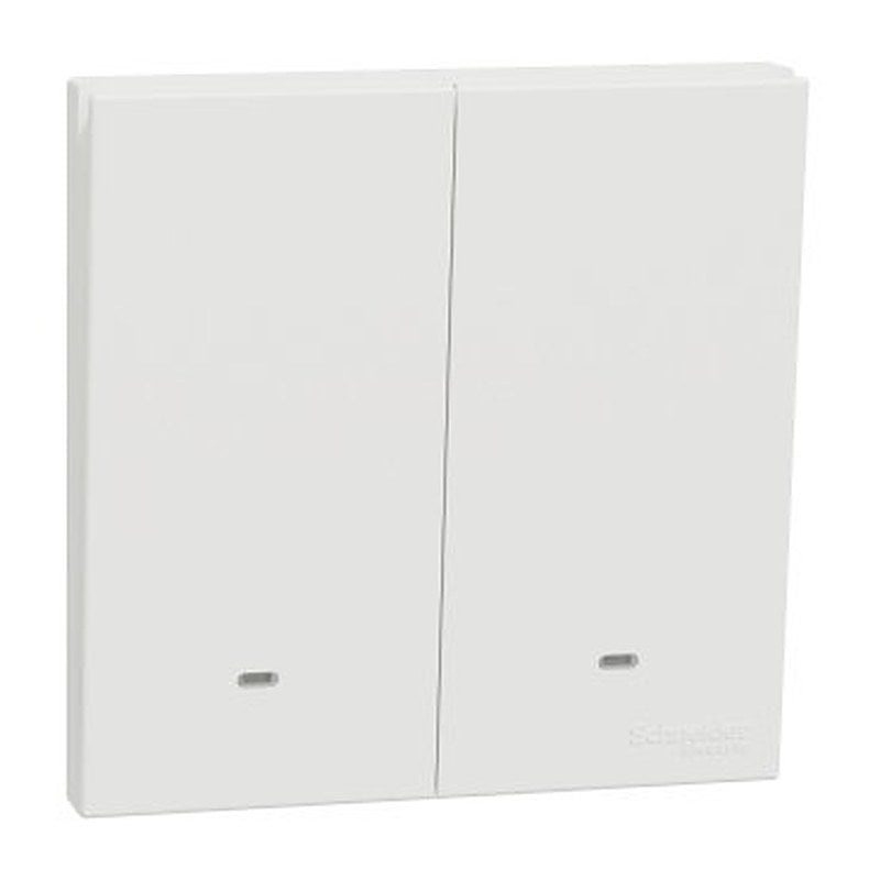 Switch with Fluorescent Locator, AvatarOn C, 1 way, 2 gang, 16AX, 250V, white (Switch with Fluorescent Locator AvatarOn C) is a Schneider Electric product. Designed for reliable performance and long service life. Available across Iraq — contact us for pricing and delivery options.