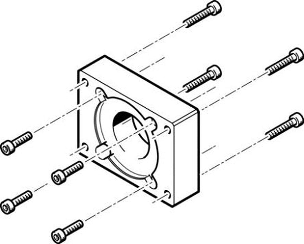 Festo Flange EAMF-A Series Flange for Use with Motor Mounting