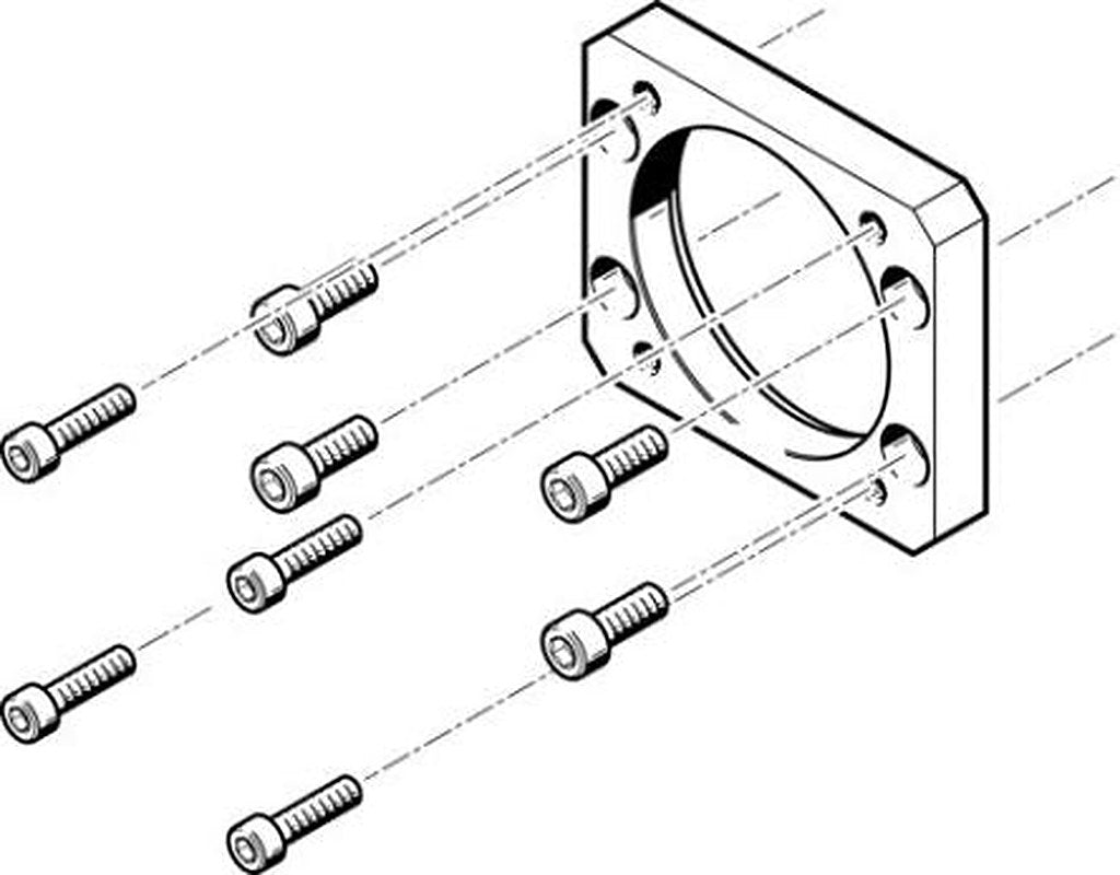 Festo Flange EAMF-A Series Flange for Use with Motor Mounting