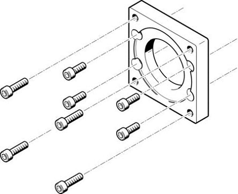 Festo Flange EAMF-A Series Flange for Use with Motor Mounting