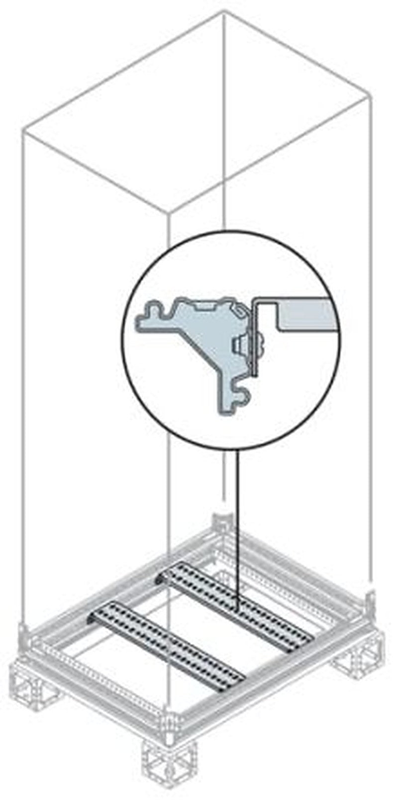ABB IS2 Series Galvanised Steel Cross Piece Rail, 145mm W, 145 mm H, 800 mm L For Use With IS2 Enclosures