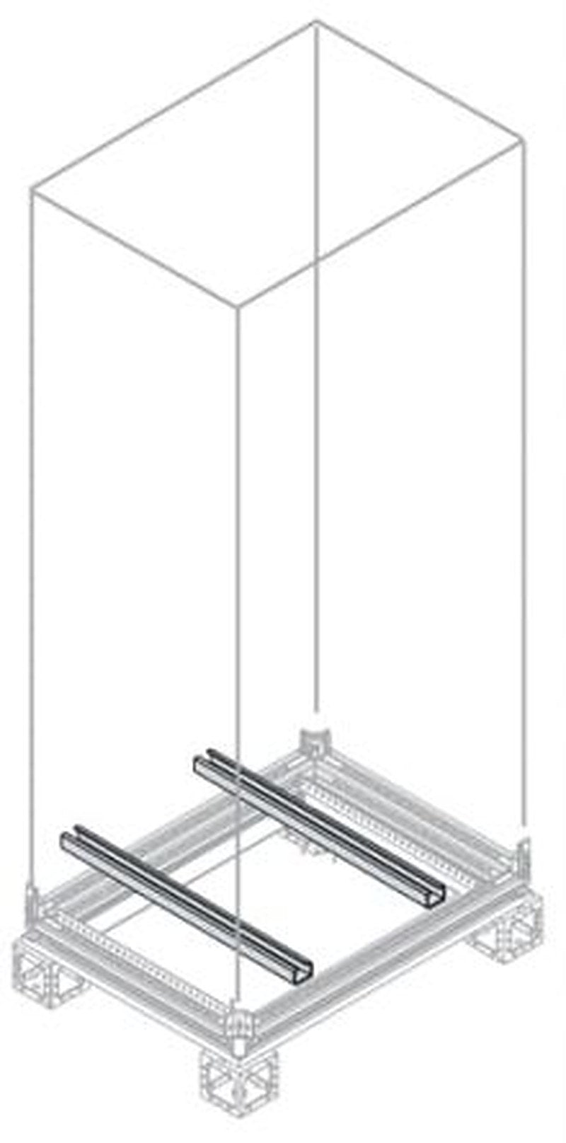 ABB IS2 Series Steel Cross Piece Rail, 110mm W, 110 mm H, 800 mm L For Use With IS2 Enclosures For Automation