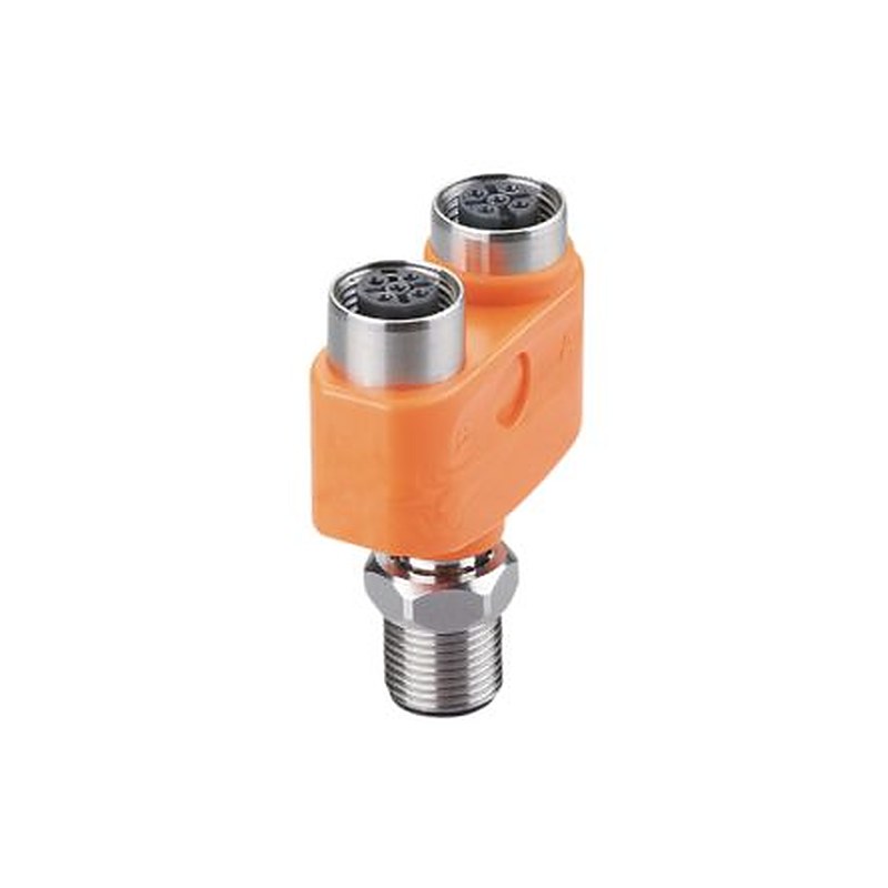 ifm electronic Side Entry, Top Entry Circular Connector Adapter 1 M12 2 M12 Female