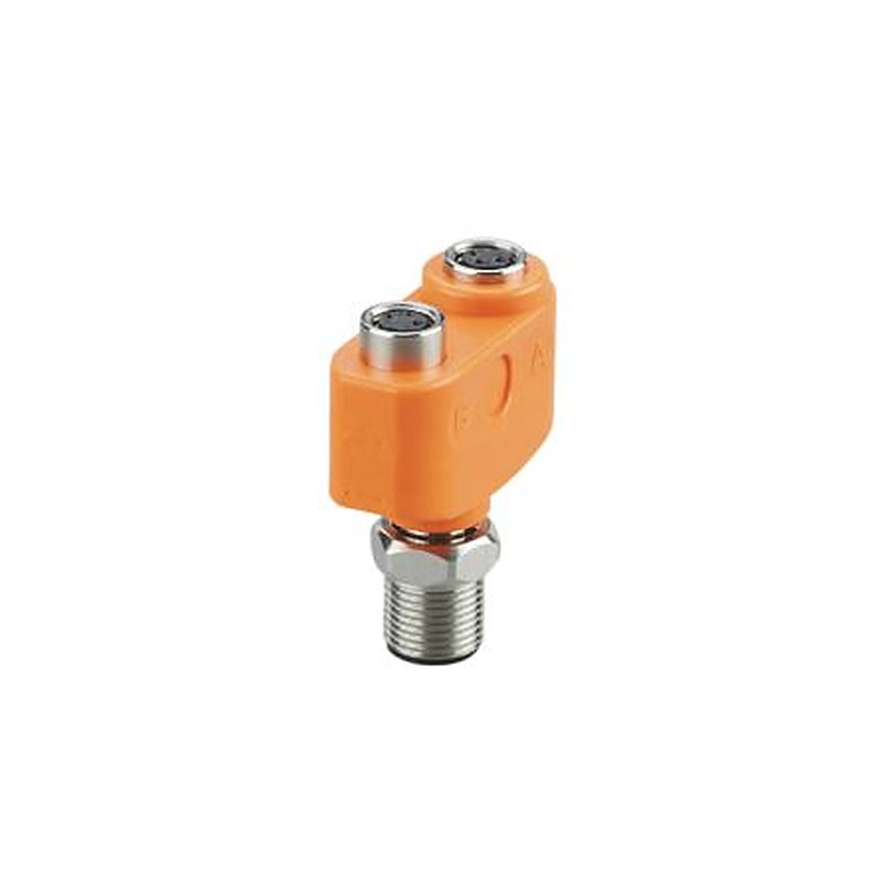 ifm electronic Side Entry, Top Entry Circular Connector Adapter 1 M12 2 M8 Female