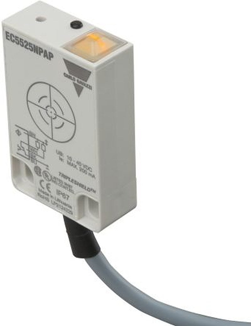 Carlo Gavazzi EC5525NPAP Block Capacitive Proximity Sensor EC5525 25 mm NPN 200mA 40V 40 V dc