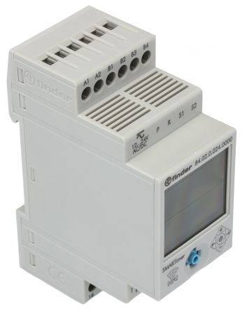Finder 84 Series DIN Rail Digital Timer, 2-Contact, 110 to 240 V dc 12V ac, 24 V ac, 0.1 s to 9999 h,