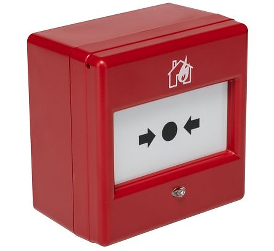 Eaton Red Fire Alarm Call Point, Break Glass Operated, Outdoor Resettable, Mains-Powered