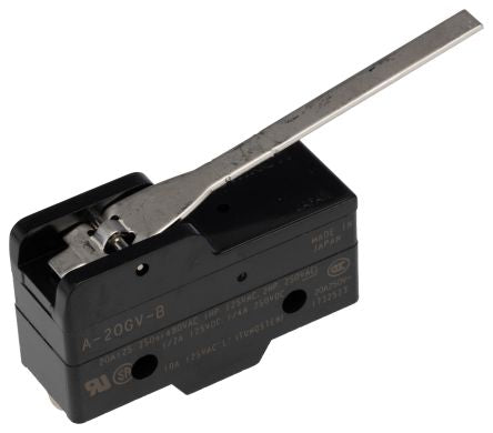 Omron A20 Series Lever Limit Switch, SPDT, IP00, 500V, 20A