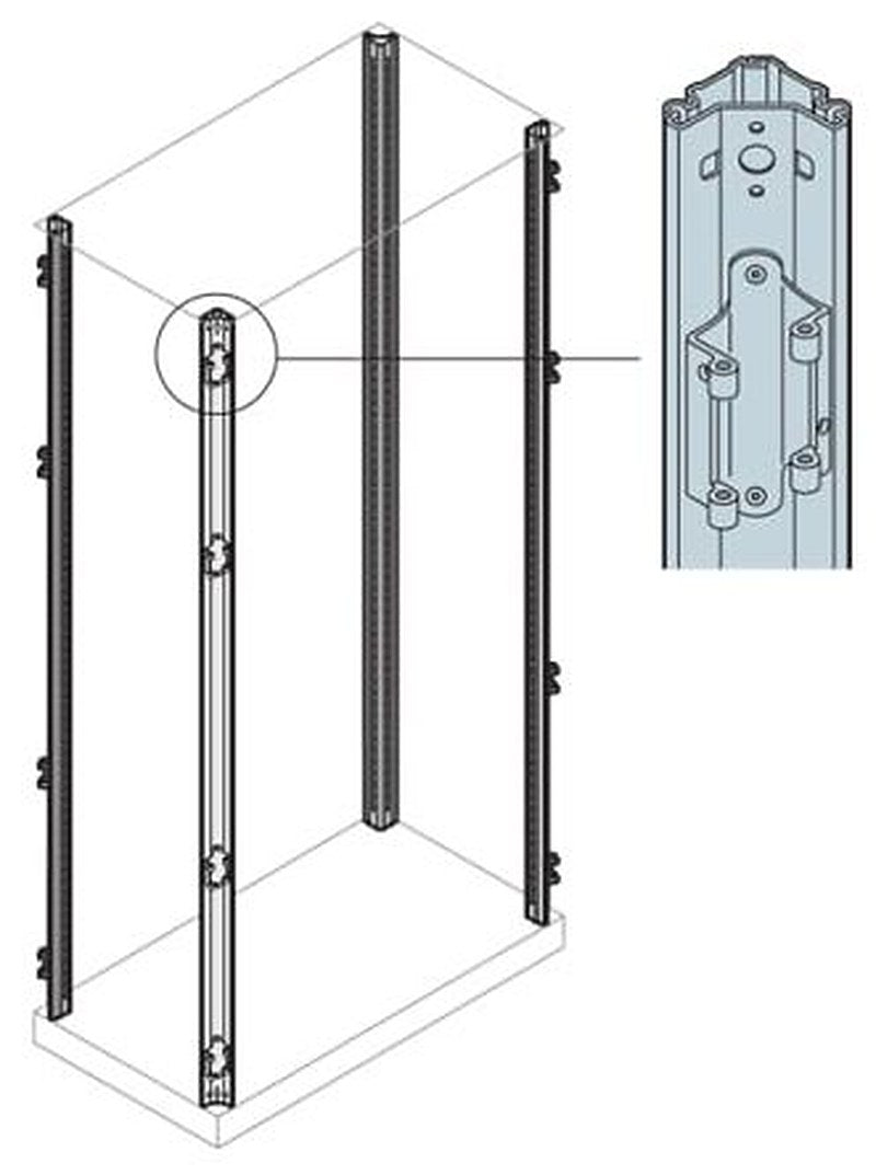 ABB AM2 Series Galvanised Steel Enclosure Profile, 46.9mm W, 46.9 mm H, 2 m L For Use With IS2 Enclosures