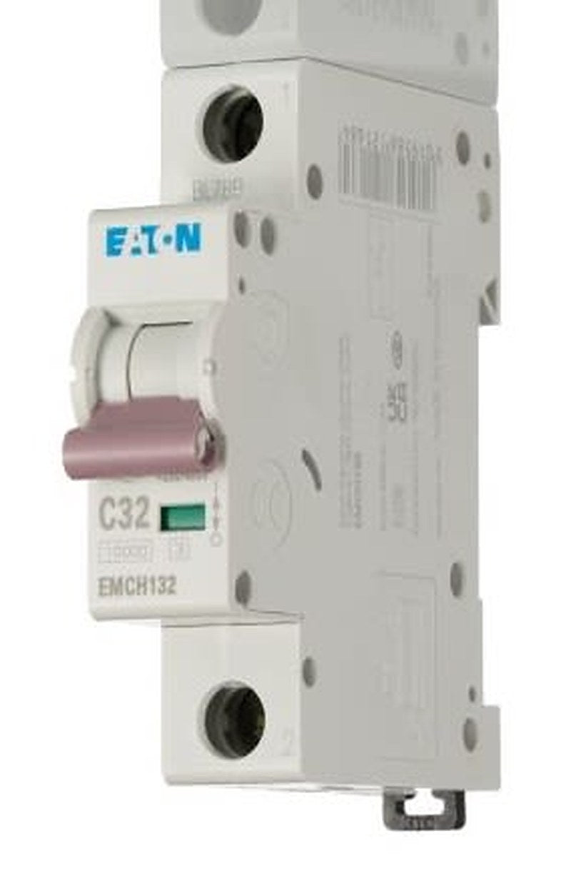 Eaton MEM Shield EMCH Miniature Circuit Breaker, 1-Pole, 32A, Type C, 240V ac AC, 48 V dc DC, 10 kA Breaking Capacity