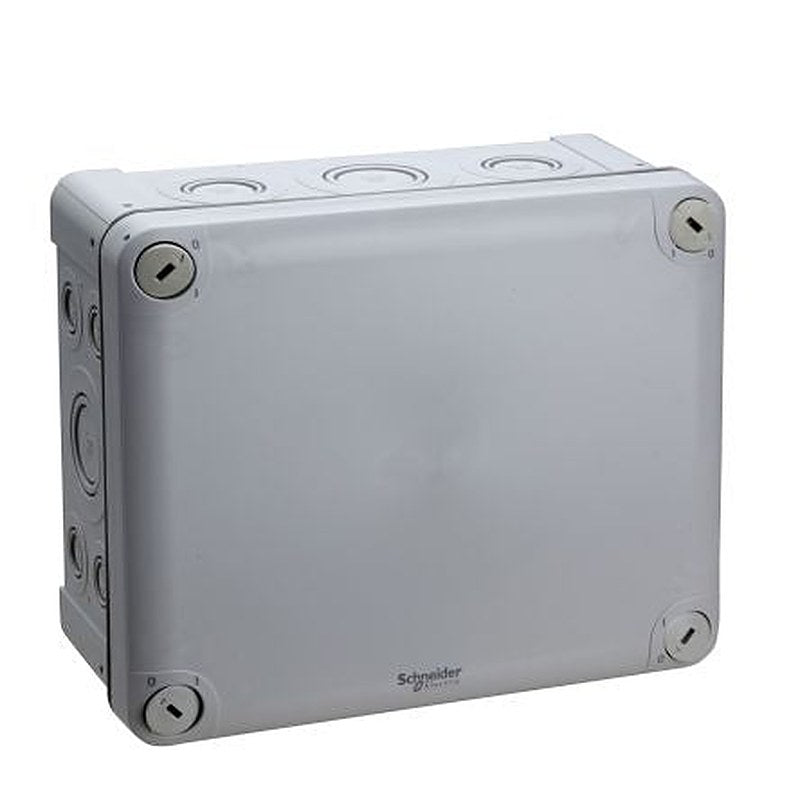 Schneider Electric Mureva Box Series Grey Polypropylene Junction Box, IP55, 195 mm, 195mm 90 mm