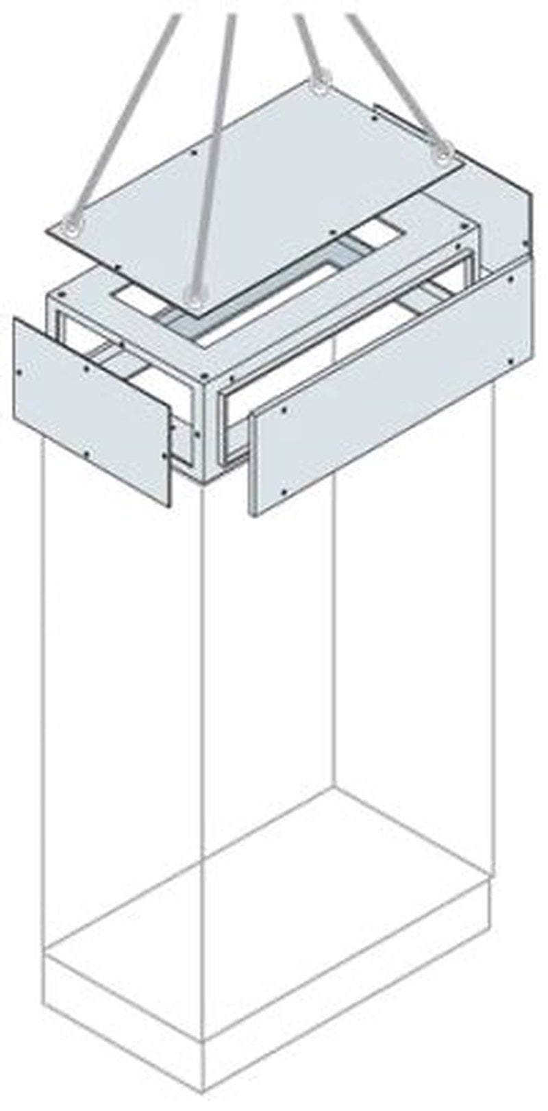 ABB AM2 Series Pickled Steel Sheet Joining Kit for Use with IS2 Enclosures For Automation 805 mm x 805 mm x 585mm