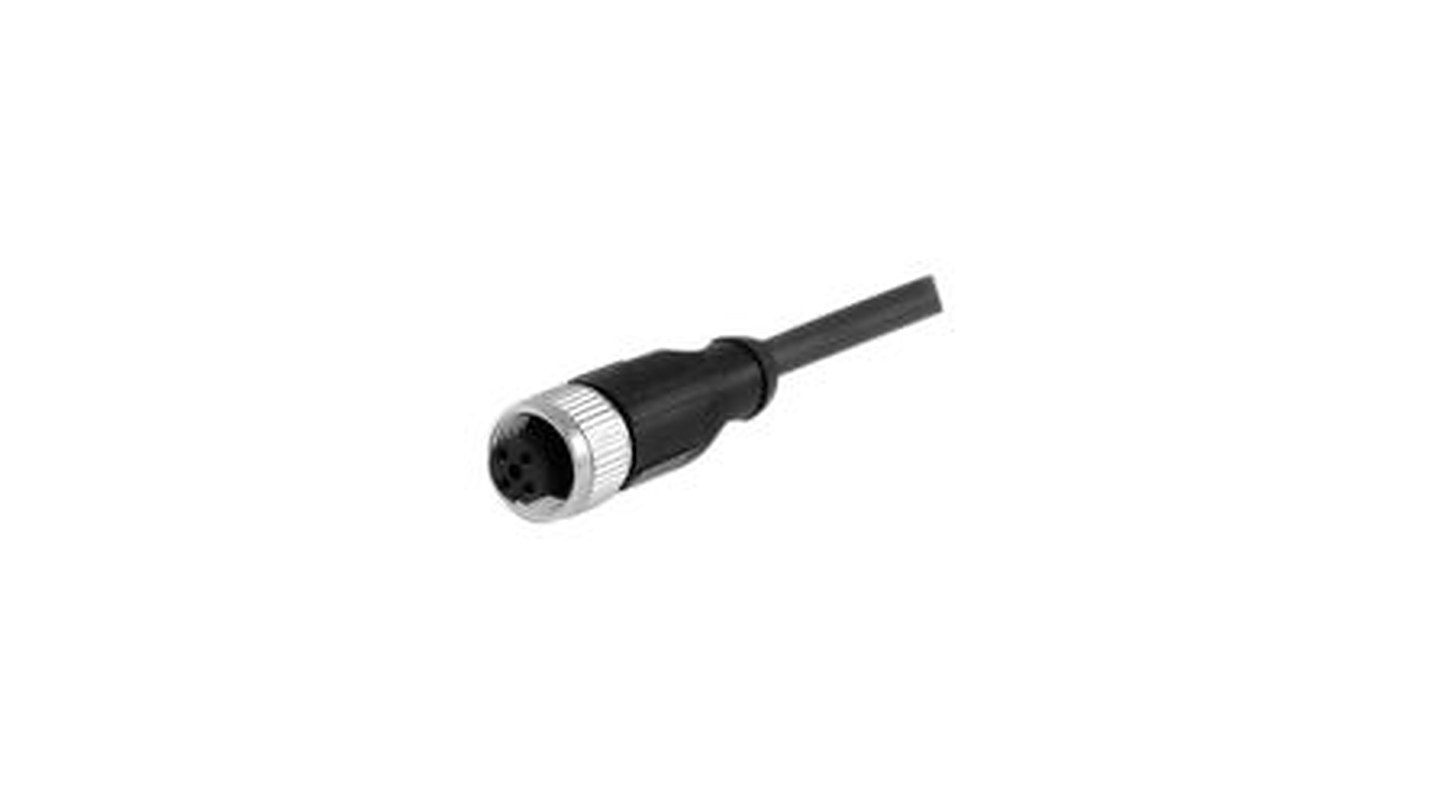 Baumer Female 5 way M12, Straight to M12 Actuator/Sensor Cable, 5 m