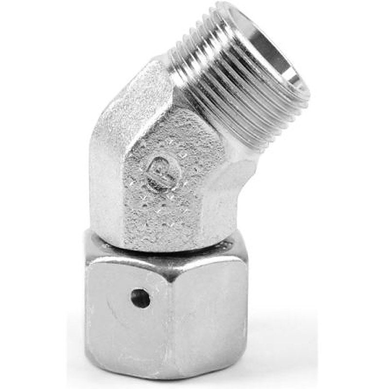 Parker EV20SOMDCF Hydraulic Fitting Male, 45 °, Steel, 20 mm Hose ID