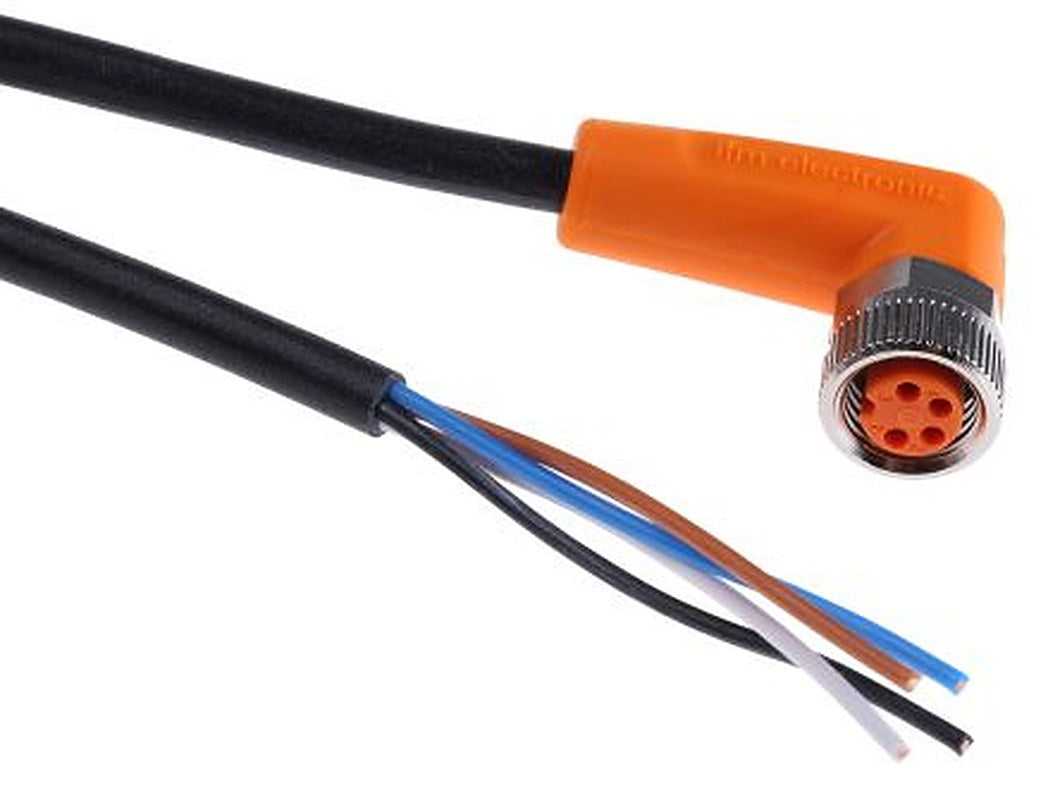 ifm electronic Female 4 way Right Angle to Unterminated Sensor Actuator Cable, 2 m