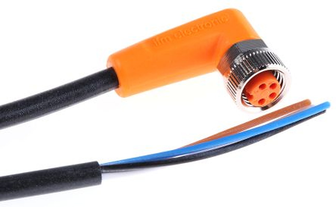 ifm electronic Female 4 way Right Angle to Sensor Actuator Cable, 5 m