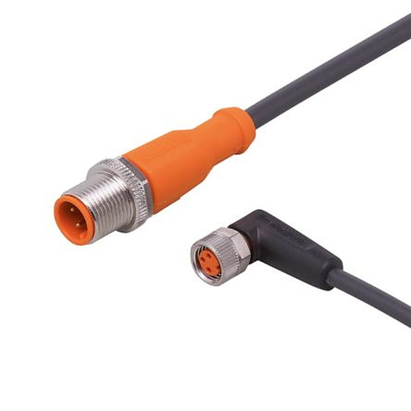 ifm electronic Male 1 way Straight to Female 1 way M8 Sensor Actuator Cable, 600 mm