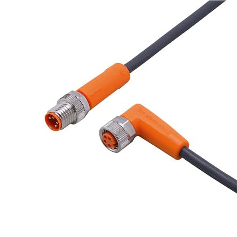 ifm electronic Male 1 way Straight to Female 1 way M8 Actuator/Sensor Cable, 600 mm