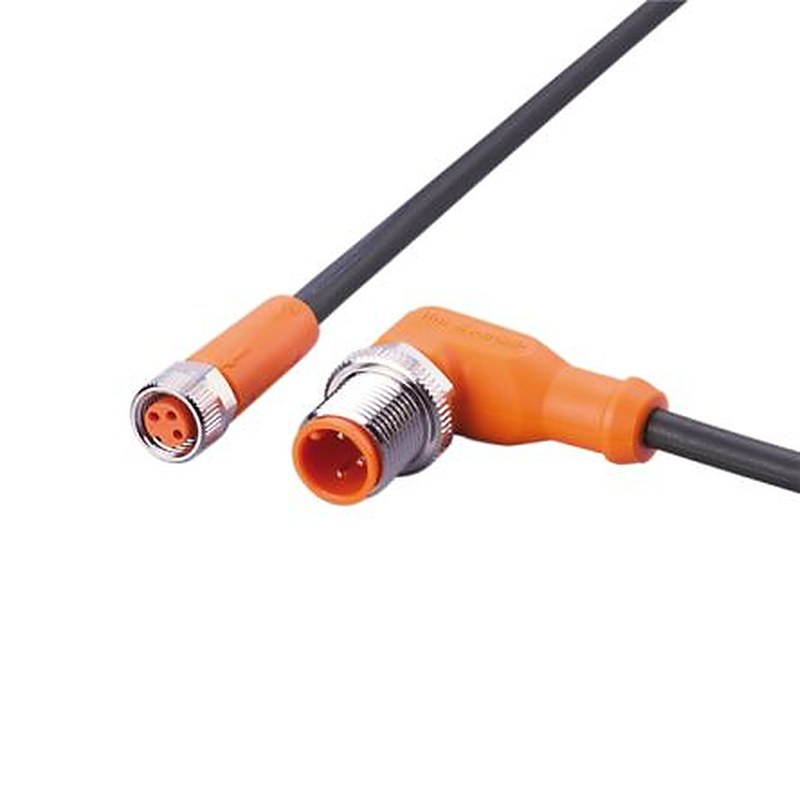 ifm electronic Male 1 way Right Angle to Female 1 way Straight Sensor Actuator Cable, 300 mm