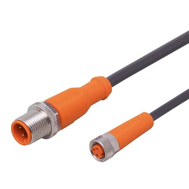 ifm electronic Male 3 way Straight to Female 3 way Straight Communication Cable, 10 m