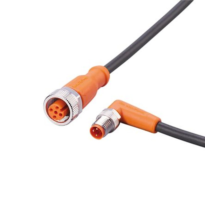 ifm electronic Male 3 way Right Angle to Female 5 way Straight Communication Cable, 1.5 m