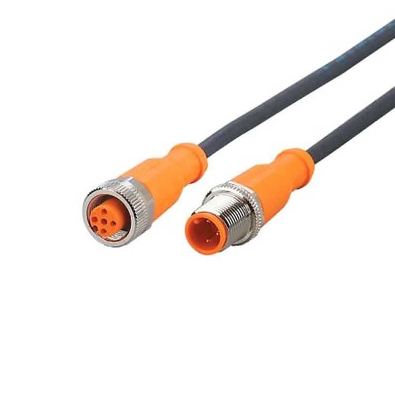 ifm electronic Male 3 way Straight to Female 5 way Straight Communication Cable, 10 m