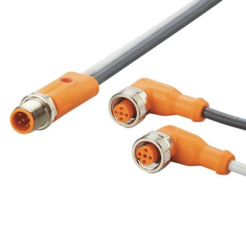 ifm electronic Male 5 way Straight to Female 5 way M12 Communication Cable, 250 mm
