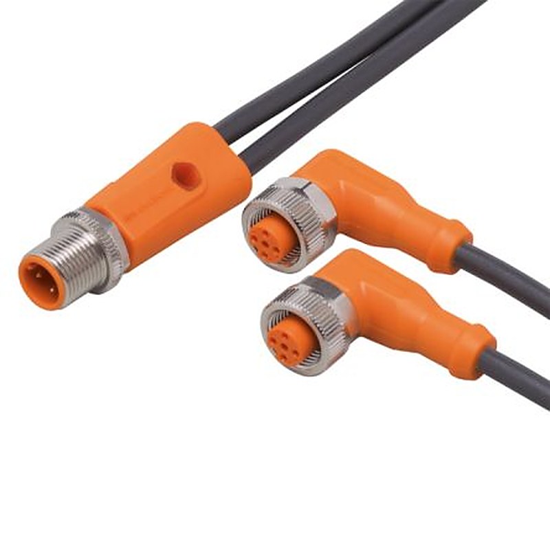 ifm electronic Male 5 way Straight to Female 5 way M12 Communication Cable, 7 m