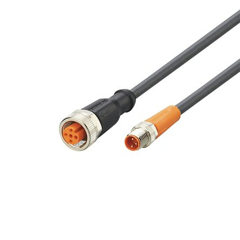 ifm electronic Male 3 way Straight to Female 5 way Straight Communication Cable, 300 mm