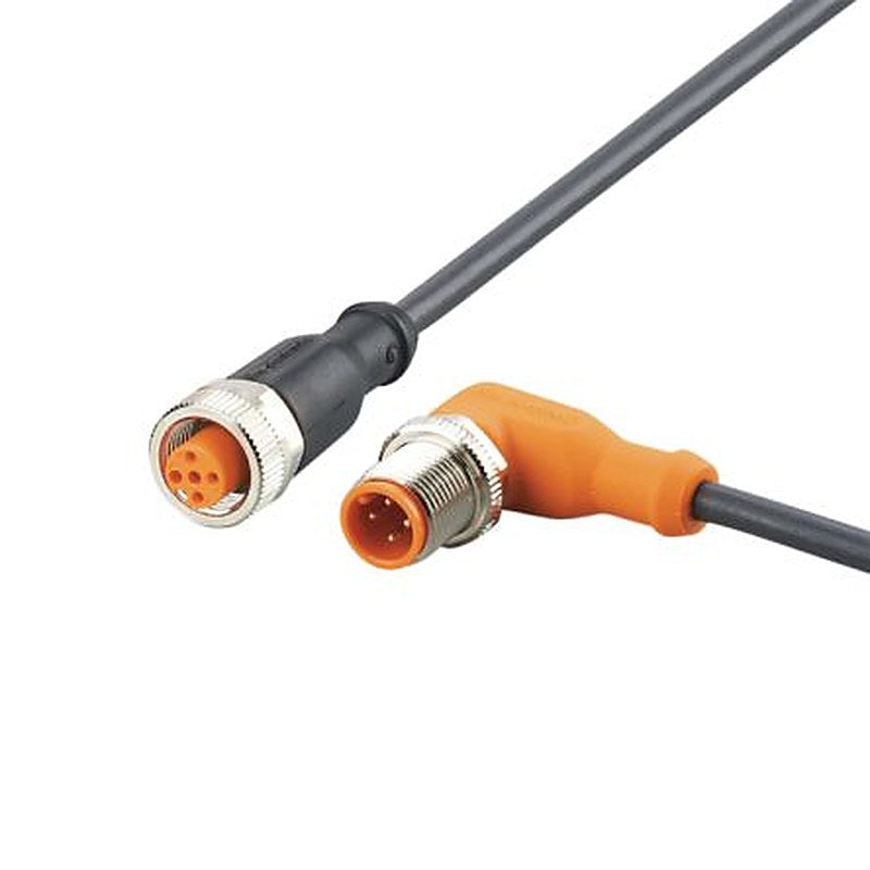 ifm electronic Male 4 way Right Angle to Female 5 way Straight Communication Cable, 300 mm