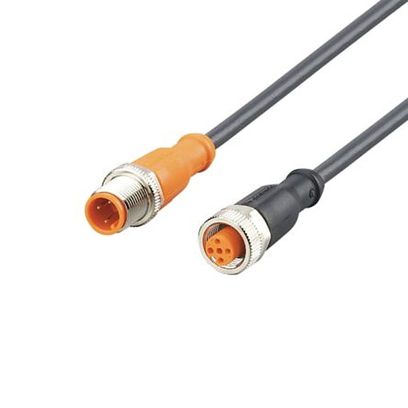 ifm electronic Male 4 way Straight to Female 5 way Straight Communication Cable, 300 mm