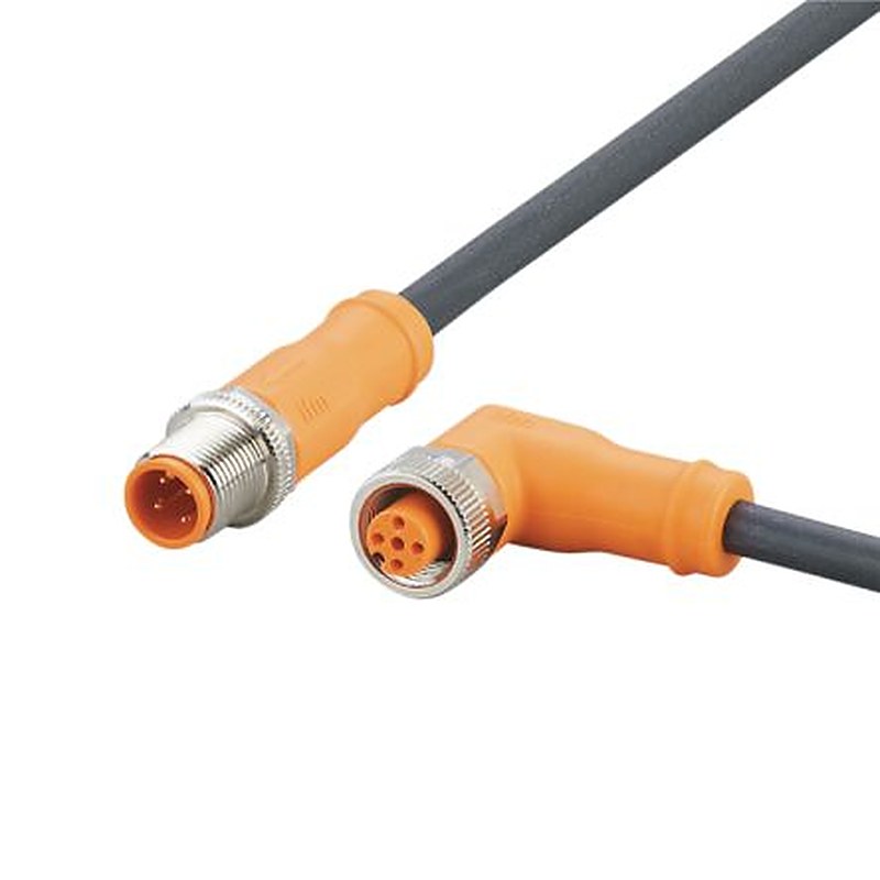 ifm electronic Male 4 way Straight to Female 5 way M12 Communication Cable, 2 m