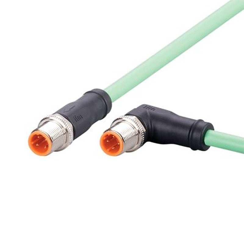 ifm electronic Male 4 way Right Angle to Female 4 way Straight Communication Cable, 10 m