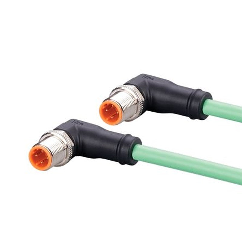 ifm electronic Male 4 way Right Angle to Female 4 way M12 Communication Cable, 5 mm