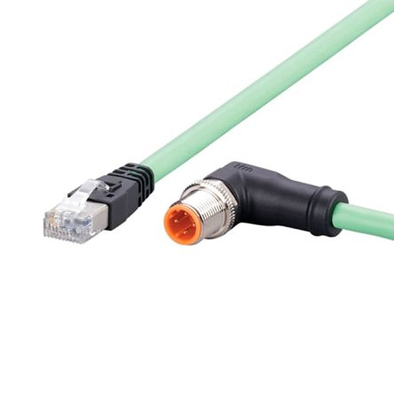 ifm electronic Cat5e Ethernet Cable, Grey M12 to Male RJ45 Male Polyurethane Sheath, Shielded