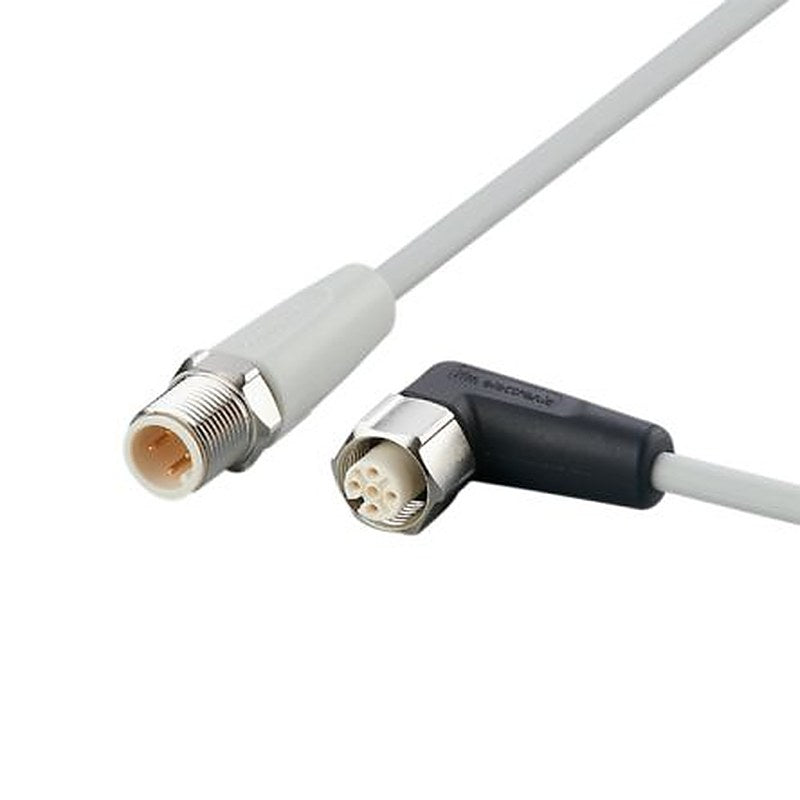 ifm electronic Male 4 way Straight to Female 5 way M12 Communication Cable, 1 m