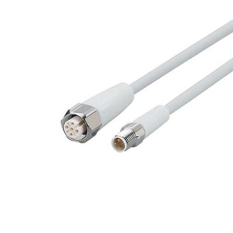 ifm electronic Male 4 way Straight to Female 5 way Straight Communication Cable, 2 m