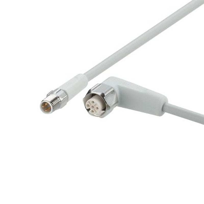 ifm electronic Male 4 way Straight to Female 5 way M12 Communication Cable, 300 mm