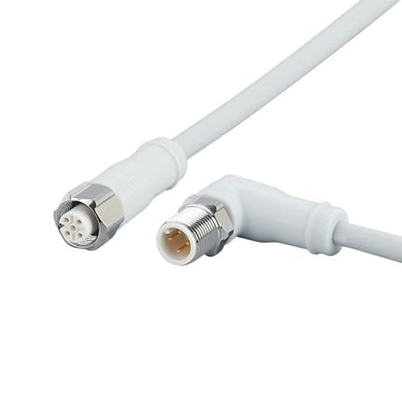 ifm electronic Male 4 way Straight to Female 5 way M12 Communication Cable, 10 m