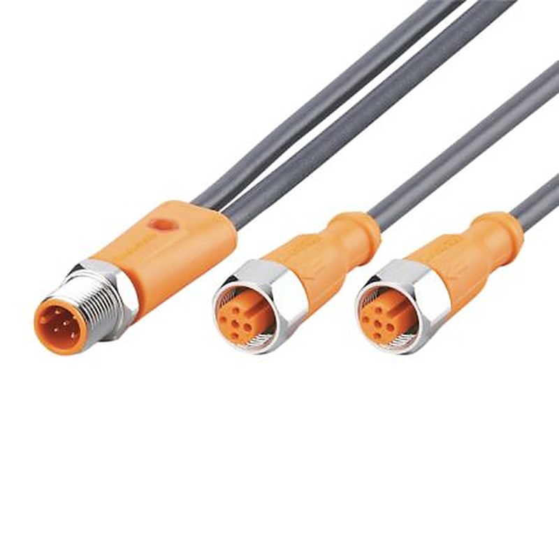 ifm electronic Male 1 way Straight to Female 2 way Straight Sensor Actuator Cable, 120 mm