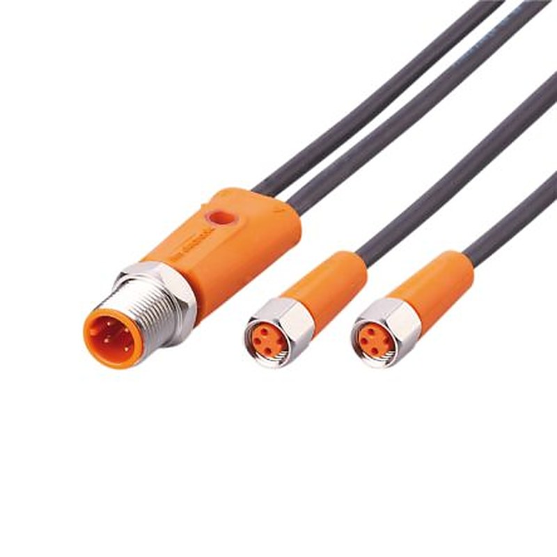 ifm electronic Male 1 way Straight to Female 2 way Straight Sensor Actuator Cable, 120 mm