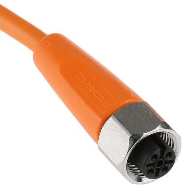 ifm electronic Female 4 way M12 to Unterminated Free End Sensor Actuator Cable, 10 m