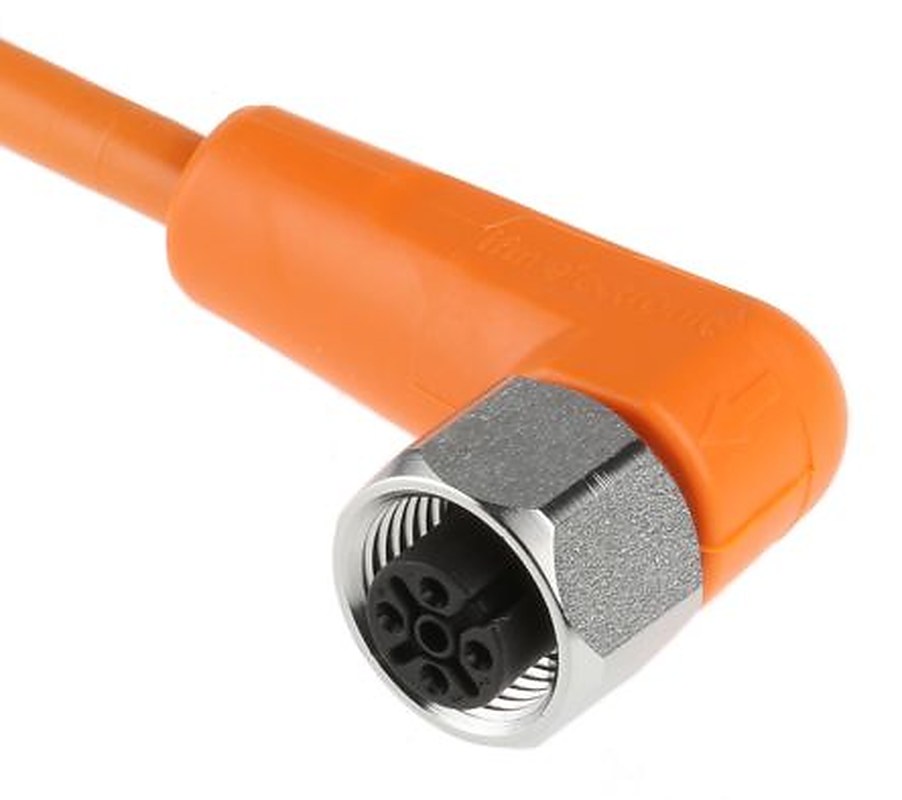 ifm electronic Female 4 way M12 to Unterminated Free End Sensor Actuator Cable, 10 m